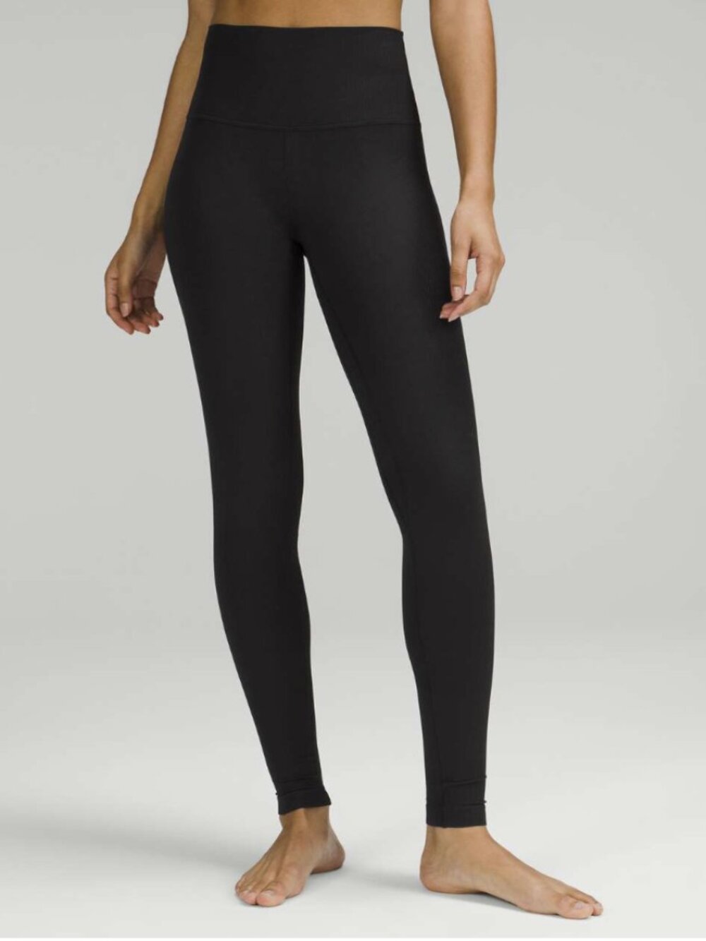 Lululemon Align Ribbed High-Rise Pant Leggings Tights 27" Black Nulu Size 4